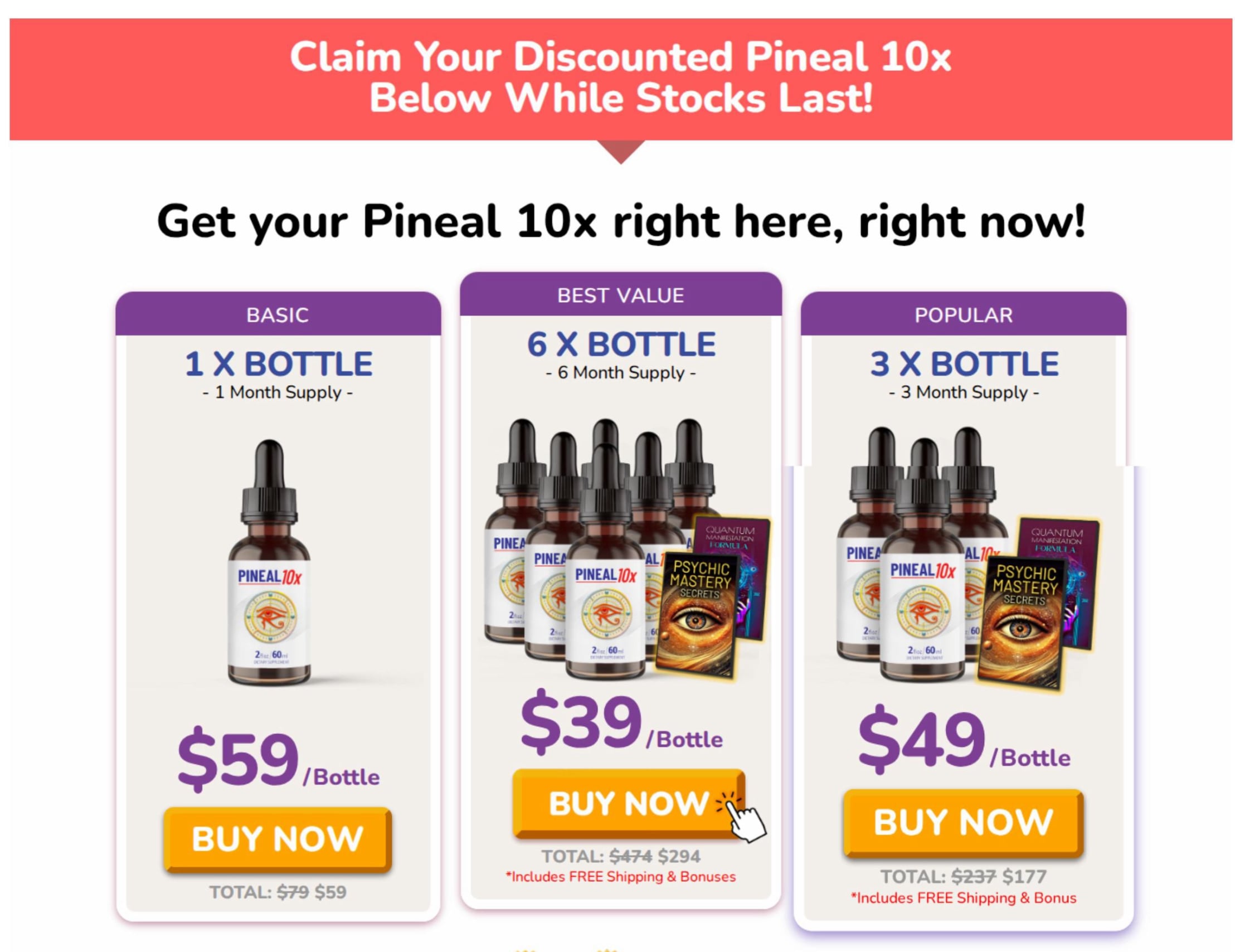 Pineal10x Order Page 1